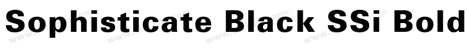 Sophisticate Black SSi Bold字体转换